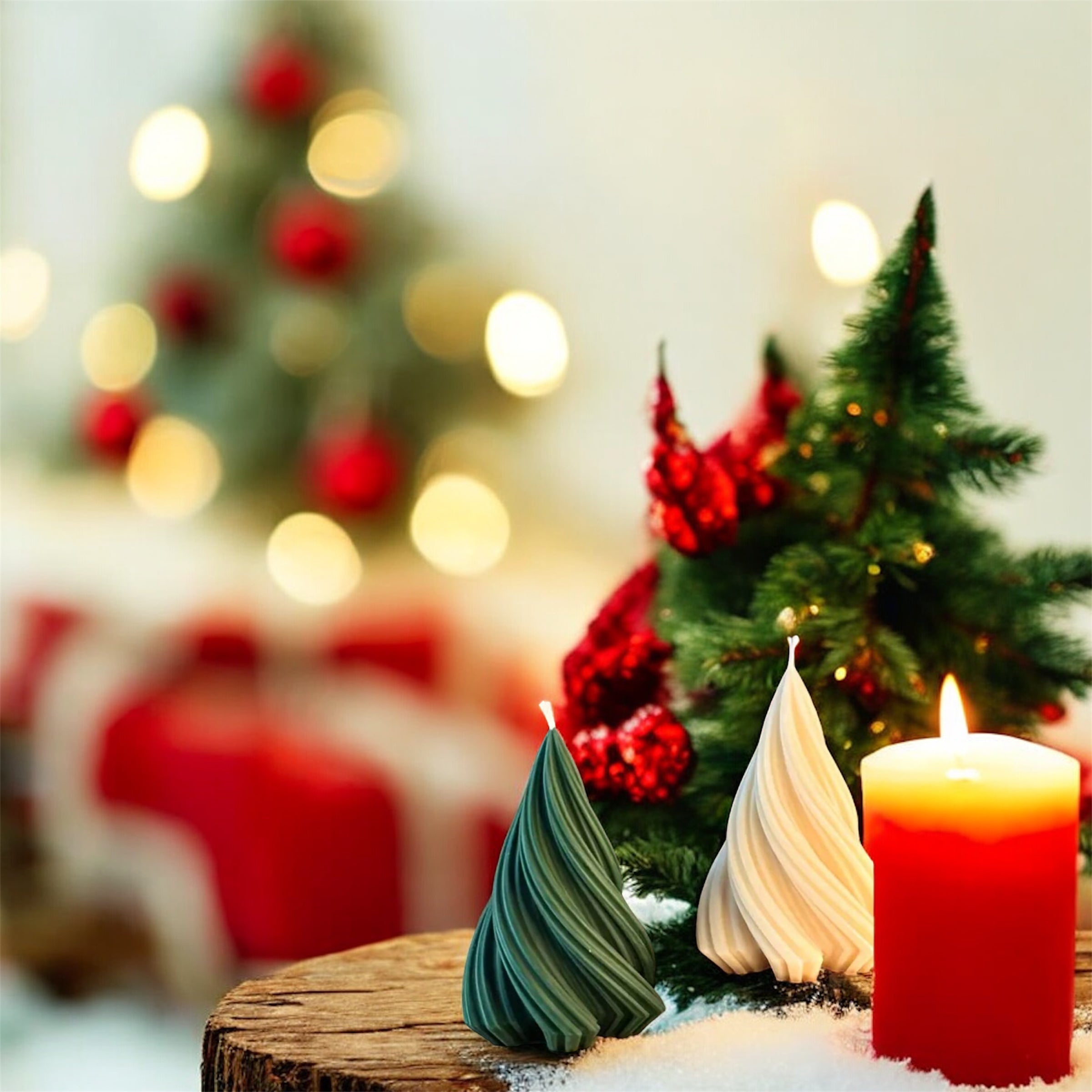 Vela Decorativa Mini Árbol de Navidad